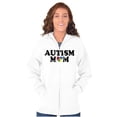 thumbnail image 4 of Autism Mom Awareness Puzzle Piece Womens Plus Size Graphic Zipper Hoodie Brisco Brands 3X, 4 of 5