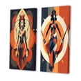 thumbnail image 3 of Designart "Kali, the Tantric Goddess Retro Illustration II" Hinduisim Wall Art Set Of 2 - Traditional Orange Gallery Wall Set For Home Decor, 3 of 6