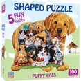 thumbnail image 2 of MasterPieces 100 Piece Shaped Jigsaw Puzzle - Puppy Pals - 14"x19", 2 of 5