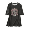 thumbnail image 4 of DHFJKG Oversized Tshirts For Women Vintage Graphic Tee Short Sleeve Crew Neck Drop Shoulder T Shirt Baggy Streetwear Comfy Tops, 4 of 4