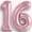 Pastel Pink, variant on Number Balloon 10 Purple 16" - Metallic Mylar Foil Balloons Number 10 for 10th Happy Birthday Party, Anniversary, Graduation - Air Inflatable Only