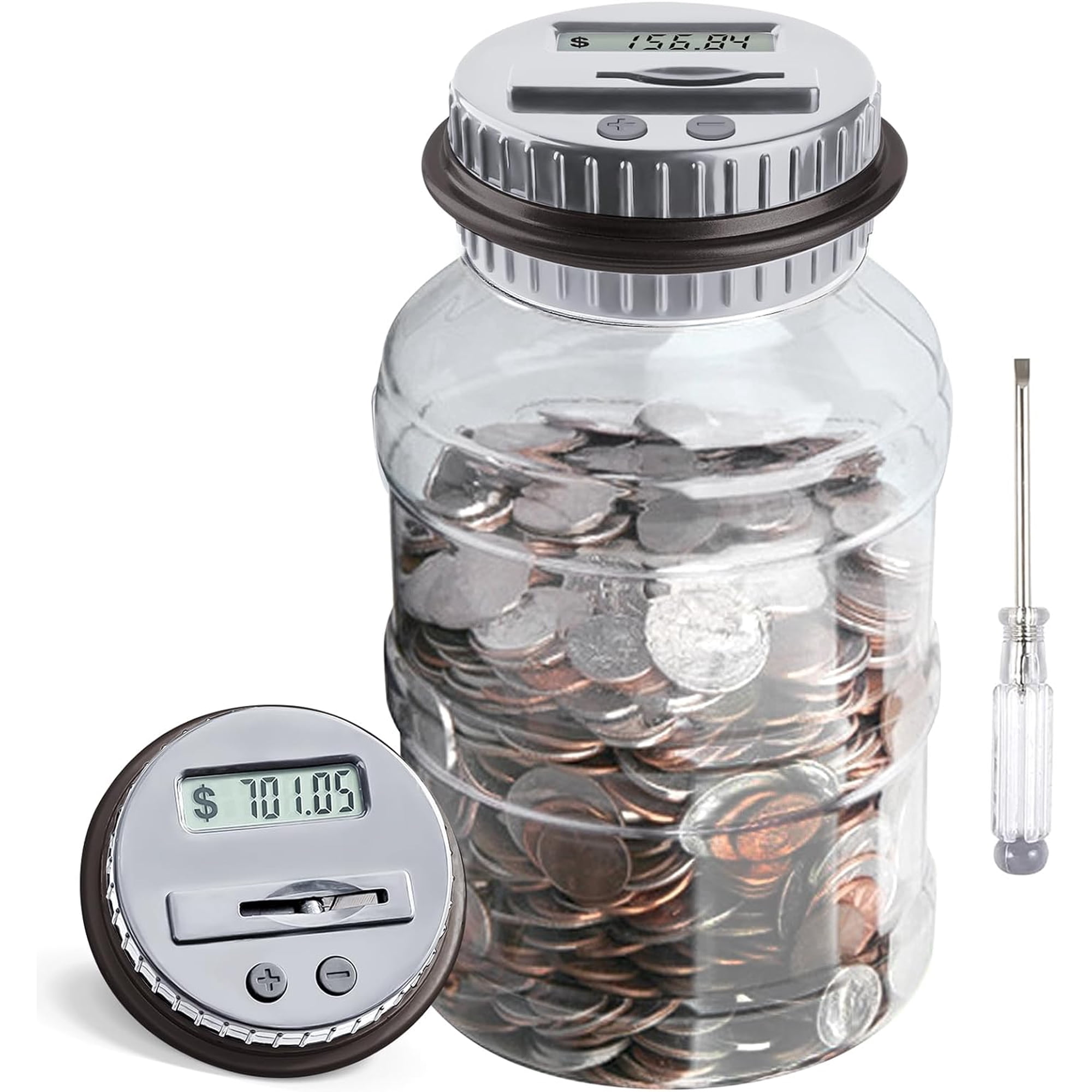Large Piggy Bank for Adults Kids Digital Coin Counting Bank LCD Counter