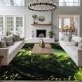 thumbnail image 3 of Large Area Rugs for Living Room Bedroom, Green Forest 6'x9' Rug Washable Carpet Runner Indoor Outdoor, Nature Spring Scenic Woodland Non Slip Floor Mats Rug for Kitchen, Playroom, 3 of 8