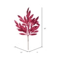 thumbnail image 2 of Vickerman 22" Burgundy Glitter Bay Leaf Artificial Christmas Spray. Includes 6 sprays per pack., 2 of 3