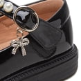 thumbnail image 6 of JAJAHO Girls Mary Jane Flats Dress Shoes Bow Pearl Pu Leather Hook And Loop Kids School Uniform Shoes Wedding Party Footwear 2-13Y, 6 of 9