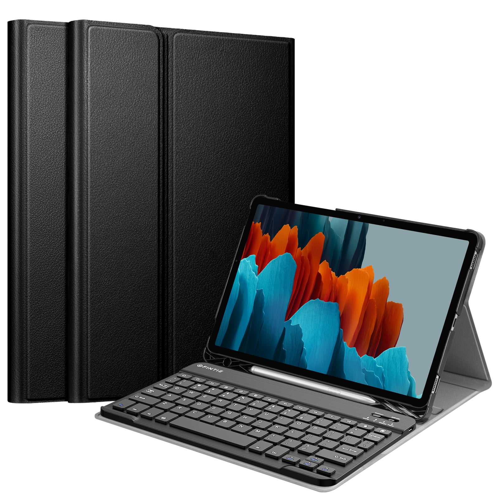 with S Pen Holder Model SM-T970/T975/T976 Black Slim Shell Stand Cover with Detachable Wireless Bluetooth Keyboard Fintie Keyboard Case for Samsung Galaxy Tab S7 Plus 12.4 2020