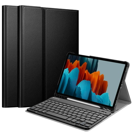 Fintie Keyboard Case for 11" Samsung Galaxy Tab S8 2022 /Tab S7 2020 Tablet with S Pen Holder, SM-X700/X706/T870/T875/T876, Slim Lightweight Cover w Detachable Bluetooth Keyboard, Black