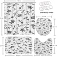 thumbnail image 2 of 4 Pcs Bathroom Sets with Shower Curtain and Rugs, Red Black Flower Leaves Vintage, Bathroom Decor Summer Black Gold Spring Leaf Shower Curtain Sets for Bathroom Decor, 2 of 4
