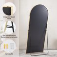 thumbnail image 4 of ZUNMOS 71"x26" Arched Full Length Mirror Rectangle Free Standing Wall Mounted Leaning Hanging Full body Mirrors, Gold, 4 of 6