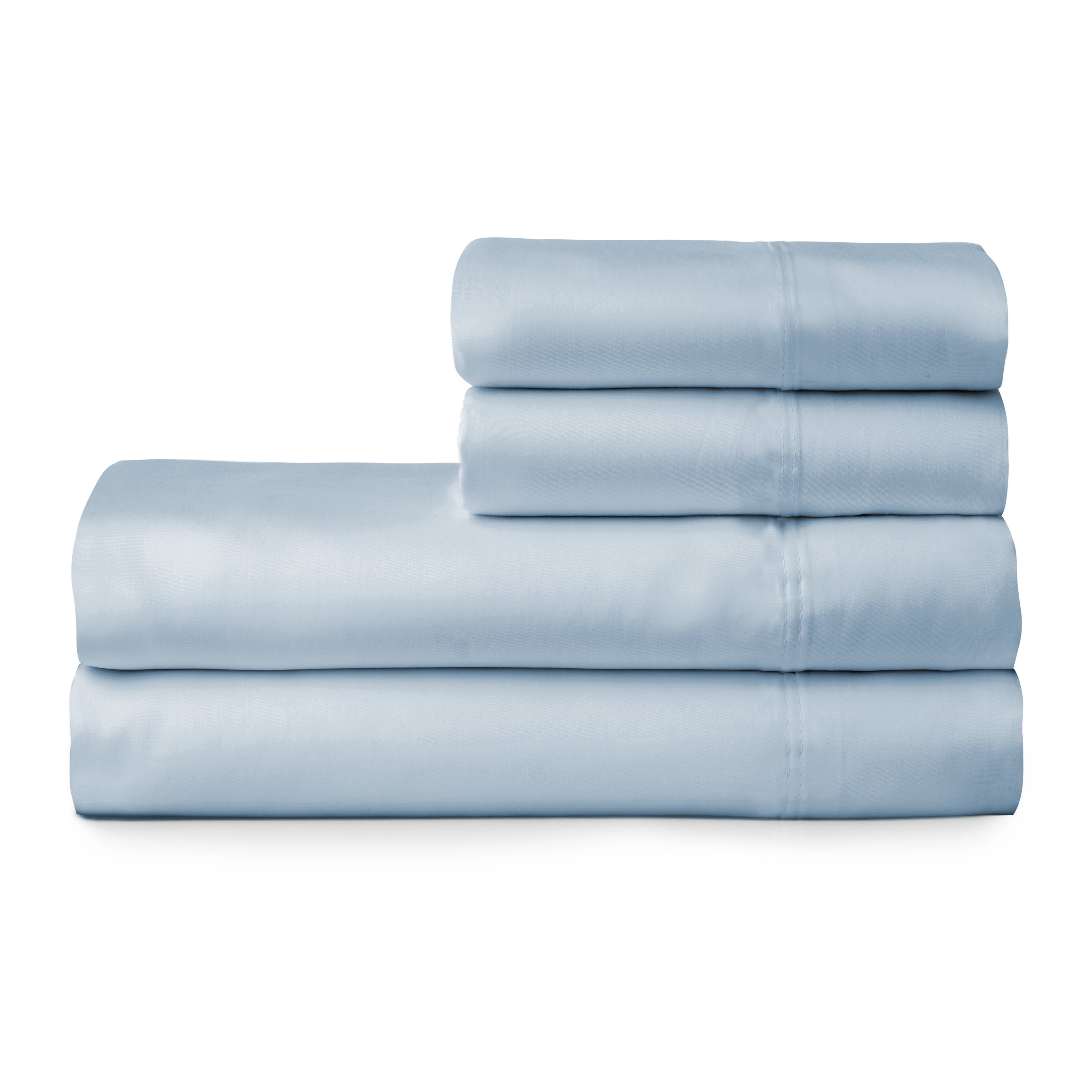 Better Homes & Gardens 300 Thread Count 100% Cotton Wrinkle Resistant Sheet Set, Twin Blue Chalk