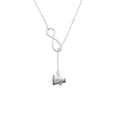 thumbnail image 2 of Delight Jewelry Silvertone Small Megaphone Silver tone Elegant Infinity Lariat Necklace, 2 of 4