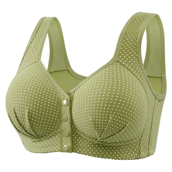 SBYOJLPB Women's Sexy Bra Women's Sexy Non Magnetic and Non Steel Ring Gathered Bra with Thin Cup and Adjustable Sexy Lace Bra Underwear Green XXXXL