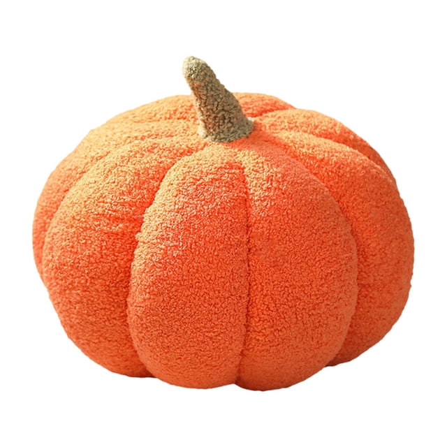 Almohadas de calabaza de Halloween, lindo cojín en forma de 3D, decoración del hogar de Halloween, juguetes de peluche, almohada rellena para sala de Naranja