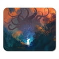 thumbnail image 1 of KDAGR Watercolor Magician Summoning Ghostly Demon Sorcerer Casts Spell His Mousepad Mouse Pad Mouse Mat 9x10 inch, 1 of 1