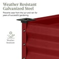thumbnail image 5 of Best Choice Products 48x24x30in Elevated Galvanized Metal Garden Bed w/ Corner Protectors - Royal Red, 5 of 9
