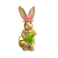 thumbnail image 1 of NAOJIE Earmouse 13.7" Easter Straw Bunny Figurine Tabletop Decor & Sisal Rabbit Spring Party Garden Table Decor(G), 1 of 6