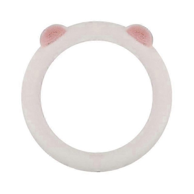 1 pcs Fluffy Cute Steering Wheel Covers with Anti-Slip Rubber Inner Ring for Women, Universal Fit 14.5-15 inches for Car,SUV (1pc, White)