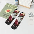 thumbnail image 5 of Salouo Eagle With Hat And Roses Pattern Unisex Middle Tube Socks,Middle-Finger Knee High Socks Over The Calf Tube Stocking Crew Stockings for Women and Men Tube Socks, 5 of 8