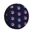 thumbnail image 2 of PUREYAH July Usa Day Flag Rv Spare Tire Cover, Wheel Covers Protectors Universal Fit for Camping Travel Trailer Truck 17 inch, 2 of 6