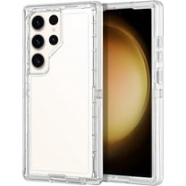 for Galaxy S23 Ultra Clear Phone Case, Samsung S23 Ultra Heavy Duty Protective Cover Dual Layer Shockproof Case with Hard PC Bumper Soft TPU Back for Samsung Galaxy S23 Ultra 6.8 inch Clear