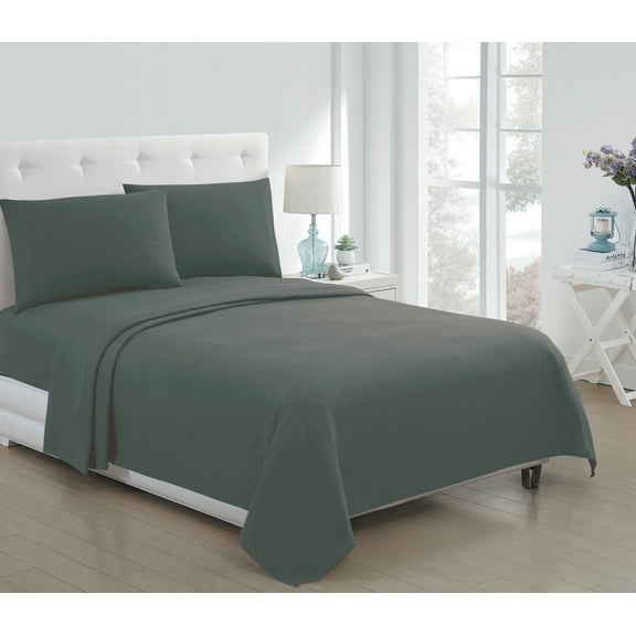 PALM SOLID 4PC SHEET Set - QUEEN