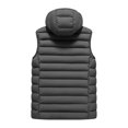 thumbnail image 7 of Iyufng Mens Removable Hooded Quilted Puffer Vests Lightweight Sleeveless Outerwear with Zipper Side Pockets, 7 of 7
