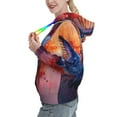 thumbnail image 2 of Sikiie Vibrant Hummingbird Watercolor Art Women's Casual Hoodies Long Sleeve Lightweight Pullover Tops Loose Sweatshirt-Large, 2 of 7