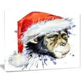 thumbnail image 3 of Design Art Monkey Santa Clause Canvas Print, 3 of 4