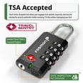 thumbnail image 3 of Fosmon TSA Approved Luggage Locks (2 Pack), Resettable Multi-Use 4 Digit Combination Padlock 10,000+ Codes with Zinc Alloy Shackle, Ideal for Travel Bag, Suitcase, Locker, Backpack, Briefcase - Black, 3 of 8
