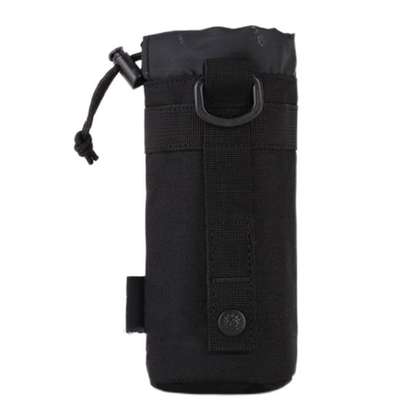 Soidarity Bolsa de botella de agua mejorada, bolsa ajustable, impermeable, equipo de viaje, taza de camuflaje, riñonera, escalada, camuflaje gris Escalada Negro Soidarity OD024215-01