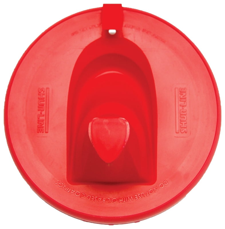 Shur-Line Red Silicone Collapsible Paint Can Lid – Mess-Free Store & Pour, Airtight Seal, Stackable, Fits Gallon Metal Or Plastic Cans