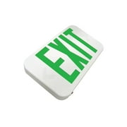 Howard Lighting Products HL0301B2GW Battery Backup LED Exit Sign With Green Letters