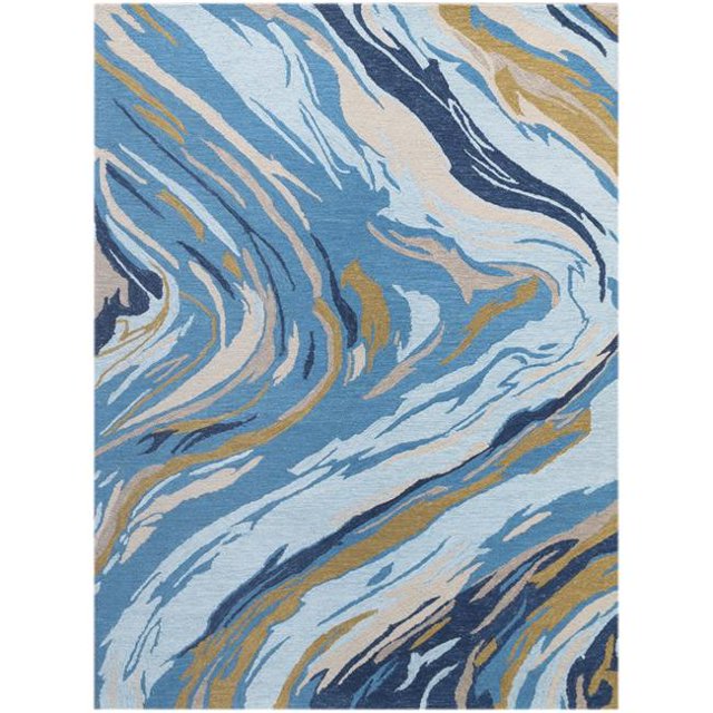 Amer Rug CRR1186116 8 ft. 6 in. x 11 ft. 6 in. Carrara 11 Hand-Tufted Area Rug - Azure Blue