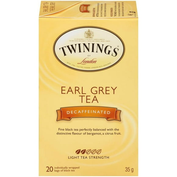 Twinings Earl Grey Decaffeinated Tea, Pack of 20 Tea Bags