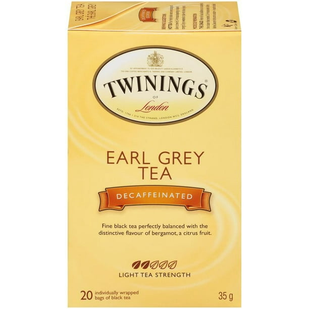 Twinings Thé Earl Grey Décaféiné 20 sachets de thé