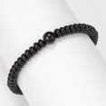 thumbnail image 6 of Big Bead True Black Tourmaline Yoga Root Bracelet Natural Gemstone Woven Beaded Handmade Jewelry for Women Men, 6 of 7
