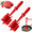 RED, variant on Meat Chopper for Ground Beef, Hamburger Chopper, Meat Masher Tool, 5 Blade Heat Resistant Nylon, Non Stick Mix and Chop Kitchen Tool for Beef and Potato, 2 Pack