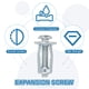 thumbnail image 3 of Tuercas de tornillo de expansión Uxcell, tuercas de pétalo, inserciones de tuercas remachadas de acero al carbono M4 x 20mm 10, 3 of 7
