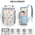 thumbnail image 3 of Backpack Cooler,Soft Backpack Coolers Insulated Leak Proof Travel Cooler Bag Waterproof Lunch Picnic Beach Work Trip Thermal Bag Drink Beverage Beer Bag Cooler Marine Adorable Crab, 3 of 6