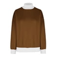thumbnail image 4 of Aofany Sweatshirts for Women,Women's Long Sleeve Color Block Pullover Tops Sweatshirts Gift for Women, 4 of 6