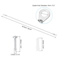 thumbnail image 2 of Stainless Steel Lanyard Cable with Eyelets 0.06" x 20" 1.5mm x 50cm Lock Security Wire Rope with Screws, 6 Pack, 2 of 6