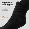 thumbnail image 7 of TRANSLINK Women Men's 6 Pack Crew Socks, 3 Black 3 White, 75% Cotton Cushioned Athletic Socks, Moisture Wicking Work Socks, 7 of 7