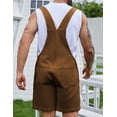 thumbnail image 3 of Denim Overalls for Men Jean Shorts Jumpsuit Work Bibs Coveralls with Zipper, 3 of 7
