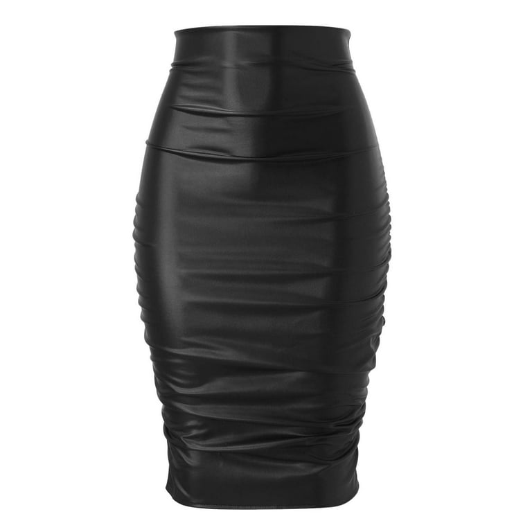 High waisted black skirt 9mm top