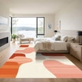 thumbnail image 3 of ODIKA 2'x3' Machine Washable Non-Slip Area Rug, Abstract Burnt Orange High Traffic Rug, Orange, 1085809, 3 of 7