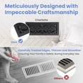 thumbnail image 4 of 4x12 Inches 4 Pack Heavy Duty Walkable Floor Register - Easy Adjust Air Supply Lever Decorative Floor Vent Covers, Charlotte Design Vent Covers for Home - Matte Black, 4 of 8