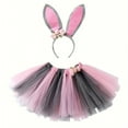 thumbnail image 2 of Gaexia Easter Bunny Party Dress For Girls Festive Holiday Play Skirt With Decorative Details (Pink,7-8 Years), 2 of 7