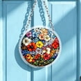 thumbnail image 2 of AZXY Stained Glass Style Floral Acrylic Puzzle Suncatcher, 7.87in Colorful Flower Window Hanging Decor, Indoor Outdoor Home Ornament, Housewarming Gift for Home Decor Lovers, 2 of 6