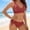 Wine, variant on UTSJKR Women's Petal Hollow Out V-Neck Tie Bikini Set, Two Piece Split Bathing Suit, 2026 New Trendy Beach Swimwear Hot Pink XL