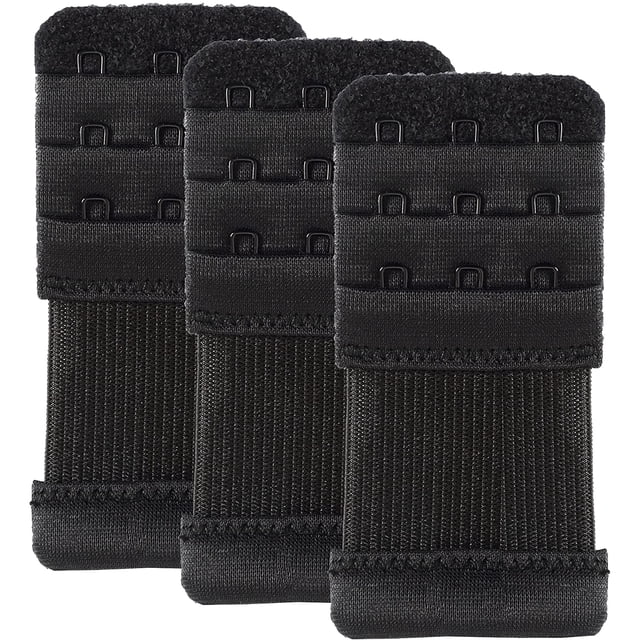 Bra Extender 3 Hook Elastic Stretchy Bra Band Extension 3pcs-Pack